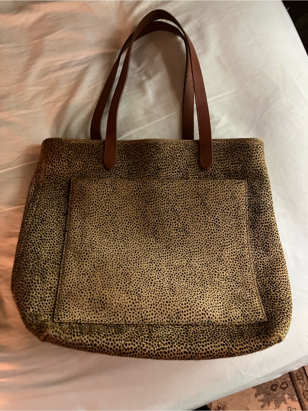Madewell Brown and Black Leather Tote